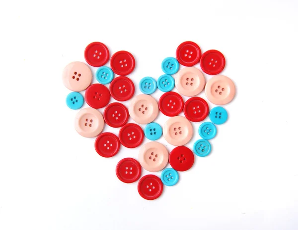 Heart shape from button — Stock Photo, Image