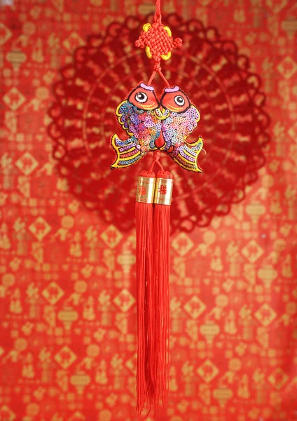 Glücksknoten für chinesischen Neujahrsgruß — Stockfoto