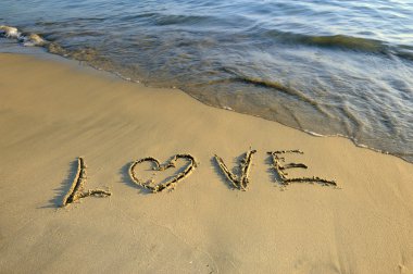 Love in the sand clipart