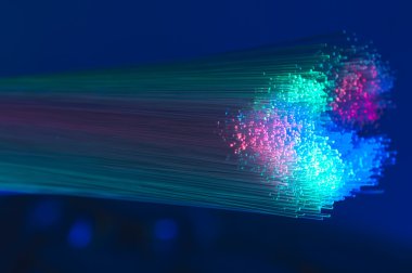 Internet teknolojisi fiber optik arka plan