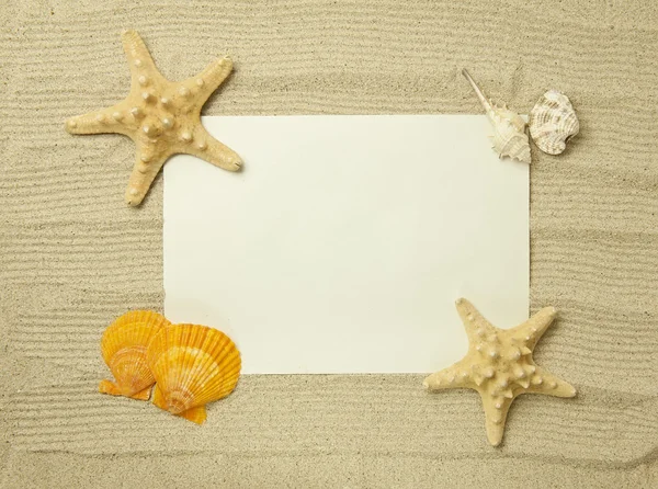 Sea frame with starfishes — Stock Photo, Image