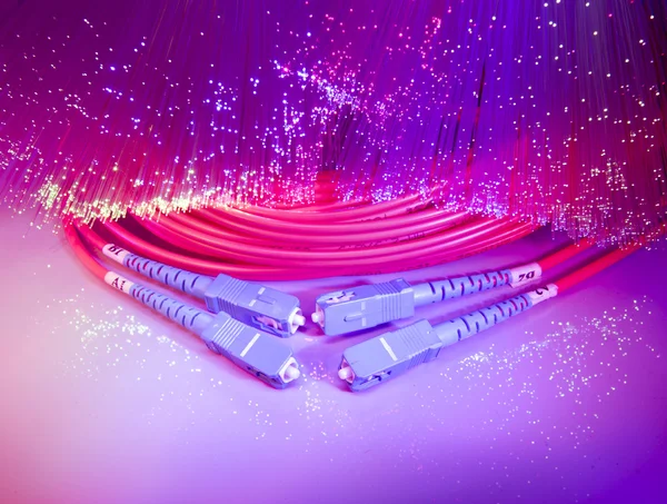 Astratto Internet tecnologia fibra ottica sfondo — Foto Stock