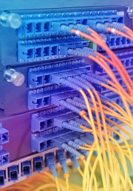 Fiber kablo fiber optik arka plan stili teknoloji ile hizmet
