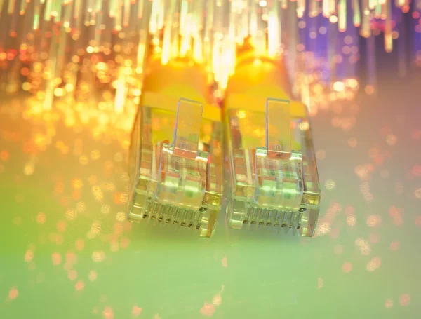Fibras ópticas de cabo de fibra óptica — Fotografia de Stock