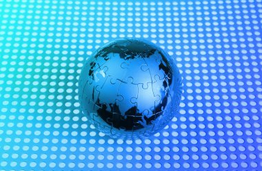 Dünya harita teknolojisi tarzı fiber optik arka plan