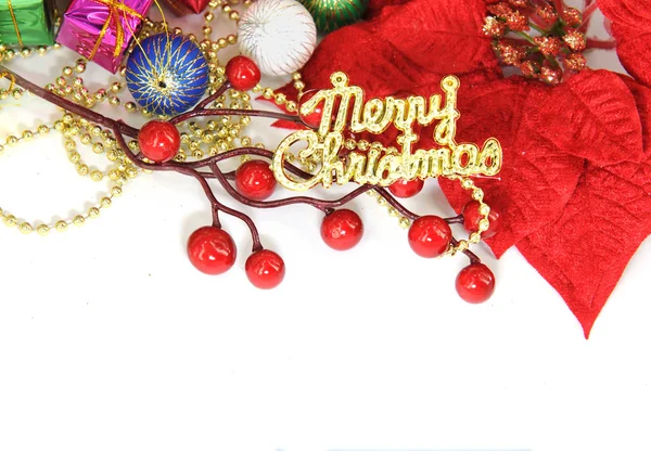 De gift van Kerstmis met witte achtergrond — Stockfoto