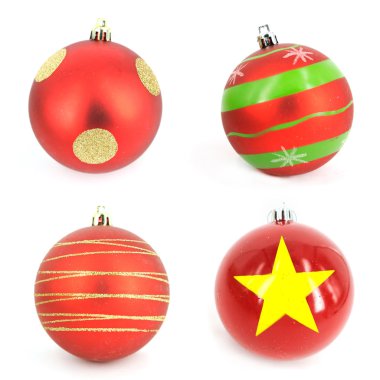 Traditional Christmas ball isolated on white background clipart