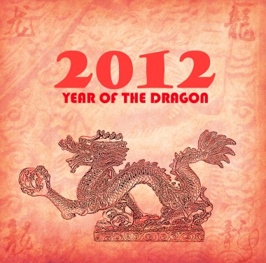 Dragon and texture background clipart