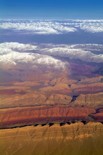 Снимок с воздуха западного Китая — стоковое фото