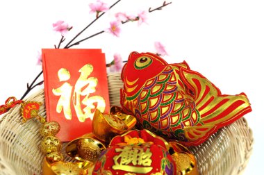 Chinese gift used during spring festival clipart