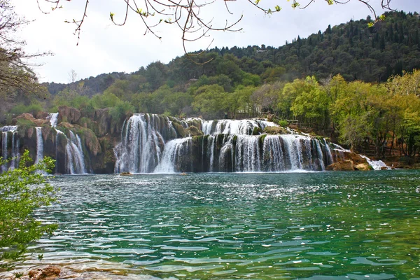 Wasserfall auf Krka — Stockfoto