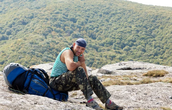 Male in hike — Stock Photo, Image