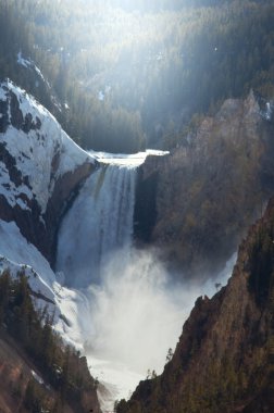 Yellowstone waterfall clipart
