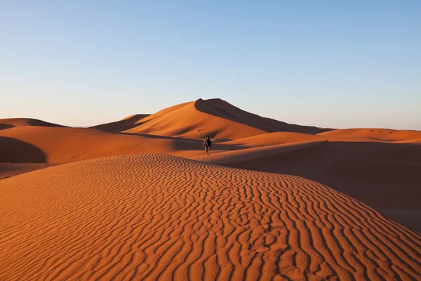 Πεζοπορία στην έρημο — Φωτογραφία Αρχείου