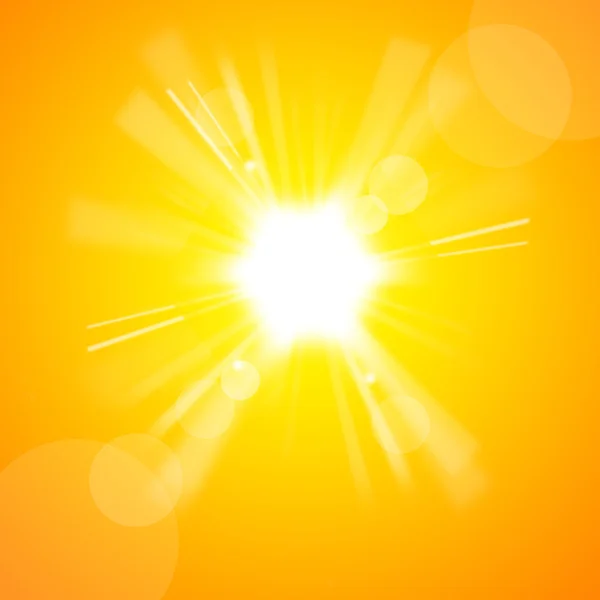 A fényes sárga nap — Stock Fotó