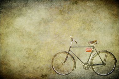 grunge arka plan üzerinde bisiklet