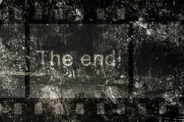 The end on a grunge background — Stock Photo, Image
