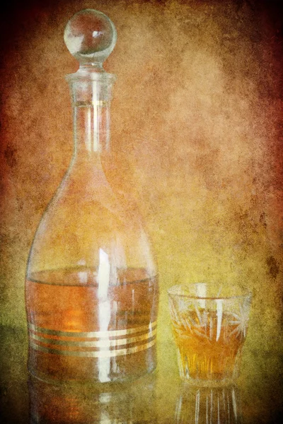 Cognac in een fles — Stockfoto