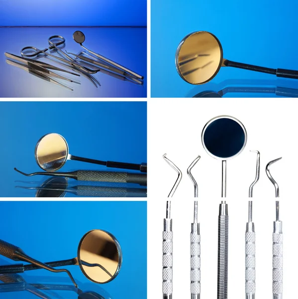 Tools for stomatology. Collage — Stock Photo, Image