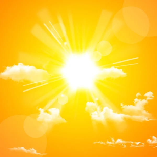 Sárga nap, és a cloud — Stock Fotó