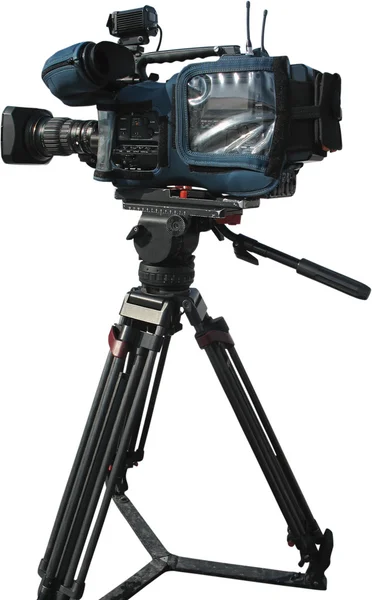 TV profesjonalny aparat cyfrowy wideo na statywie — Zdjęcie stockowe