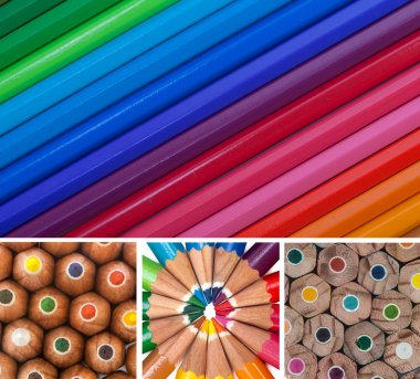 Colored Pencils Collage clipart