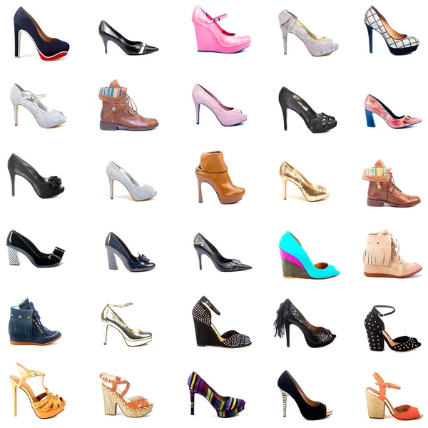 Senhoras Sapatos Colagem — Fotografia de Stock