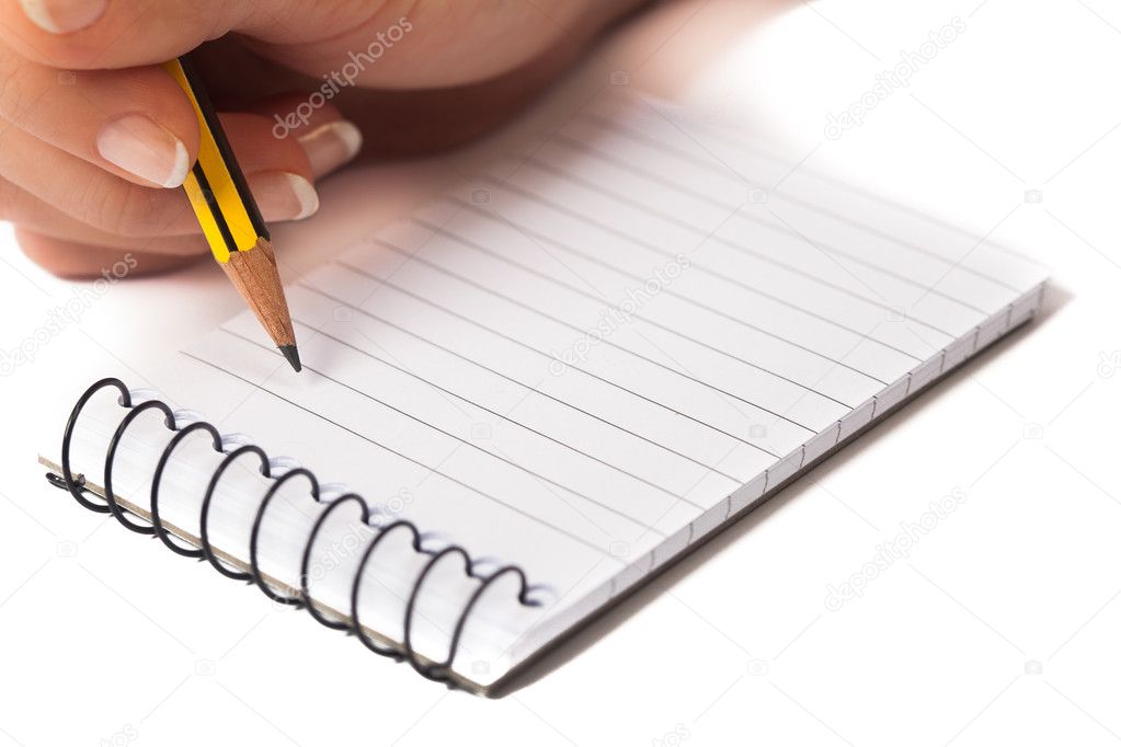 Writing on Notepad