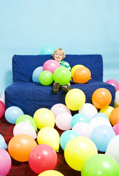 Rapaz balão — Fotografia de Stock