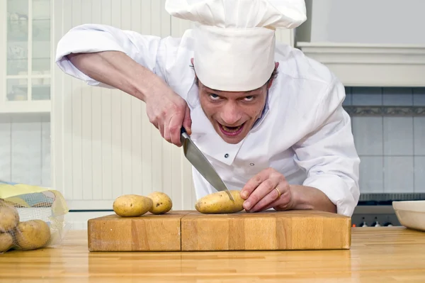Chef louco — Fotografia de Stock