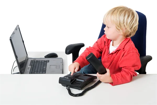 Dialing child — Stock Photo, Image