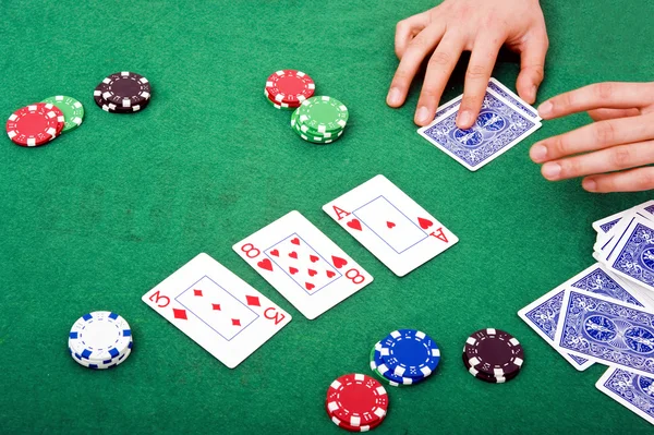 Poker scene — Stock Photo, Image