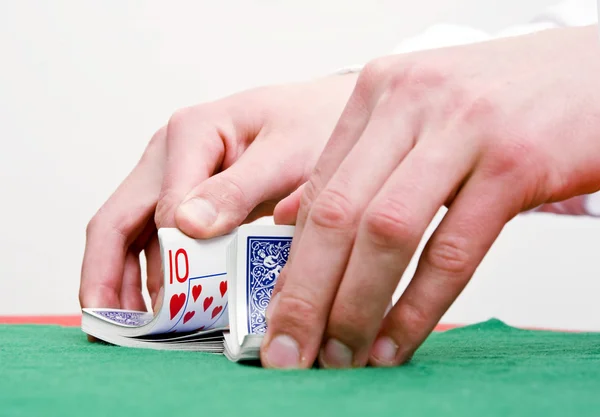 Shuffling cards — Stock Photo, Image