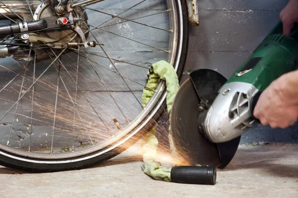자전거 도난 — 스톡 사진