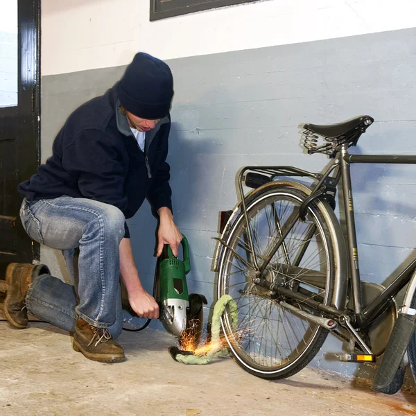 Ladrón de bicicletas — Foto de Stock
