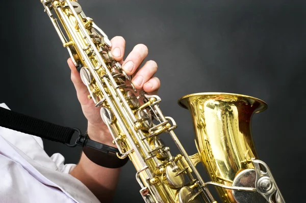 Detalles del saxofón — Foto de Stock