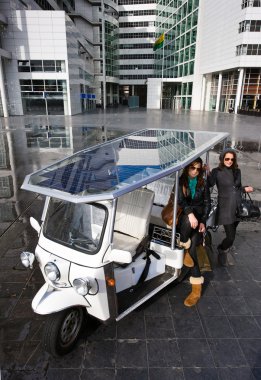 Solar powered tuc tuc clipart