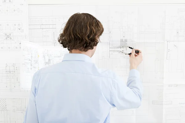 Revisions of a technical drawing — Stock Photo, Image