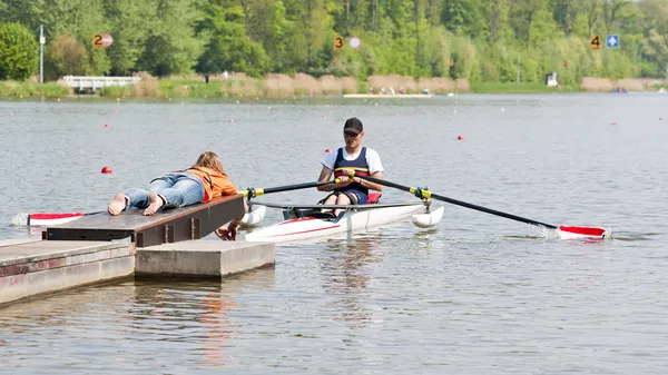 Rowing start — Stock Photo, Image