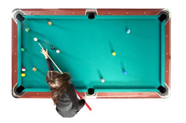 Pool table from above clipart