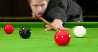 Playing snooker clipart