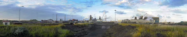 Stahlwerk-Panorama — Stockfoto