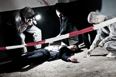 Murder scene clipart