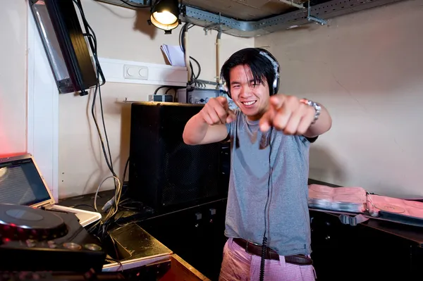 stock image DJ in action
