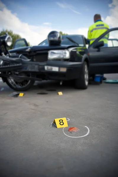 Auto havárie forenzní — Stock fotografie