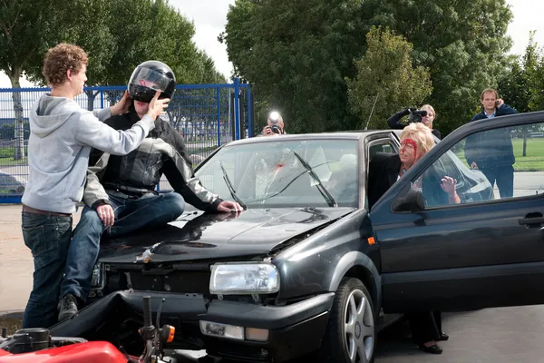 Car crash scene — Stock Photo, Image