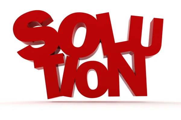 3d solution text, on white background — Stock Photo, Image