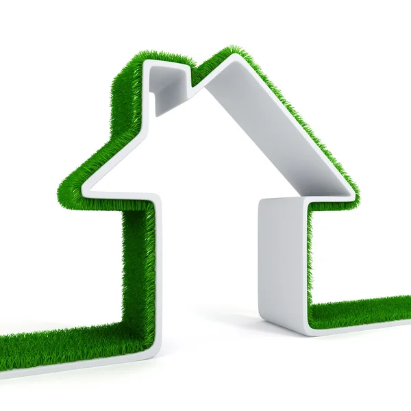 3d ecología verde concepto de la casa — Foto de Stock