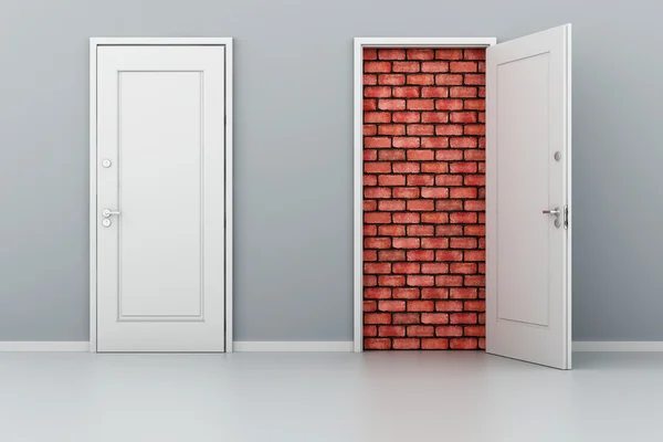 3D drzwi no way out — Zdjęcie stockowe