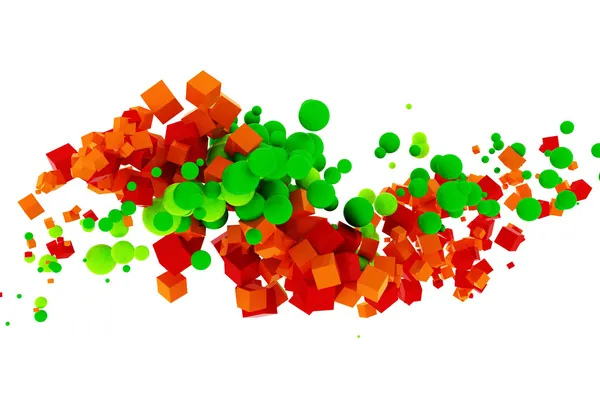 3D soyut renkli küpler — Stok fotoğraf